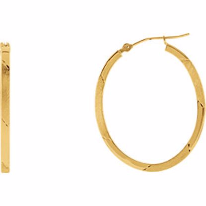 86058:1000:P Diamond Cut Hoop Earrings