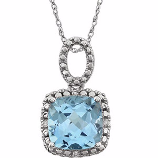 651606:101:P 14kt White Sky Blue Topaz & .03 CTW Diamond 18" Necklace