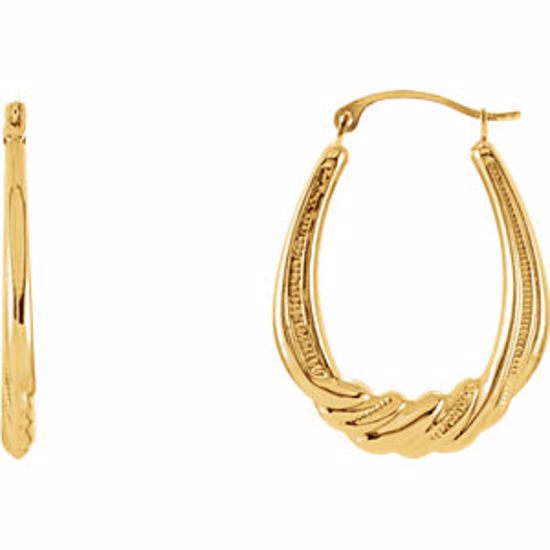 86060:1000:P Crescent Hoop Earrings