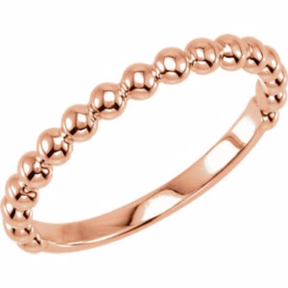 50929:1004:P 14kt Rose Stackable Metal Fashion Ring