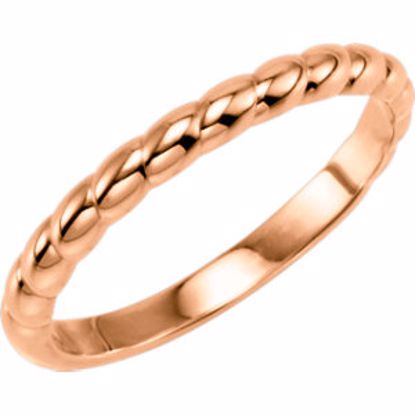 50943:1004:P 14kt Rose Stackable Ring