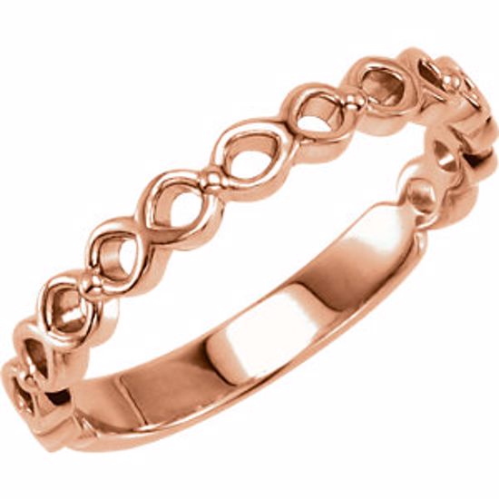 50944:1004:P 14kt Rose  Stackable Ring