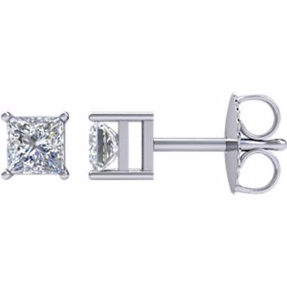 66231:60028:P 14kt White 1 CTW Diamond Earrings