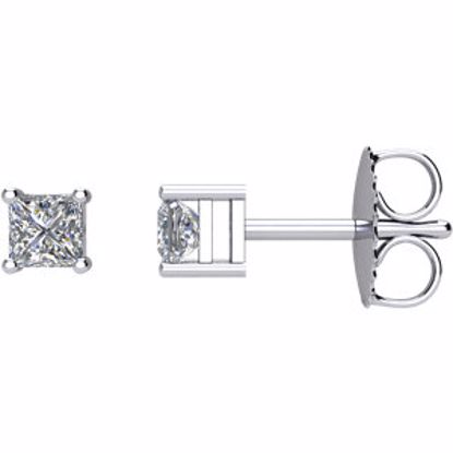 66231:60025:P 14kt White 3/4 CTW Diamond Earrings