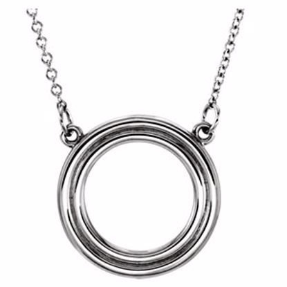 85873:103:P Platinum Circle 16" Necklace