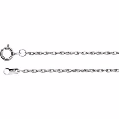 CH1029:1001:P Platinum 1.3mm Rope 16" Chain