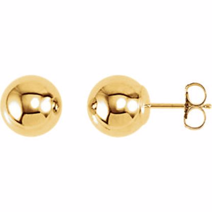 20865:1014:P 14kt Yellow 6mm Ball Earrings