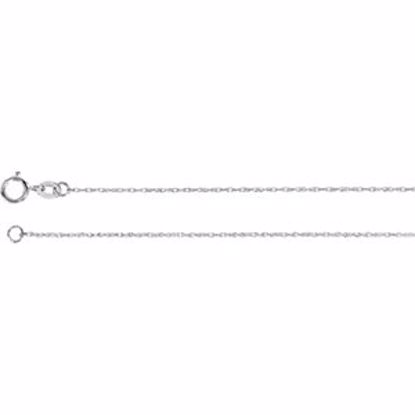 CH12:1009:P 10kt White 1mm Solid Rope 20" Chain
