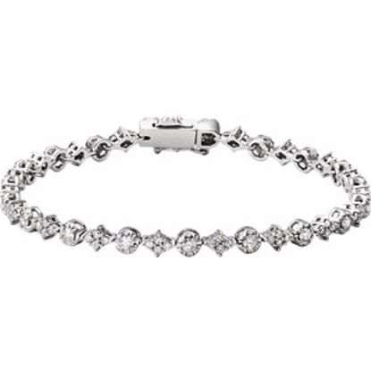 651627:60000:P 14kt White 2 1/2 CTW Diamond 7.5" Bracelet