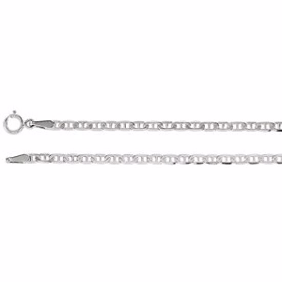 CH484:244656:P 14kt White 2.25mm Anchor 16" Chain