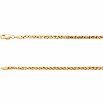 CH1022:1006:P 14kt Yellow 3mm Hollow Wheat 20" Chain