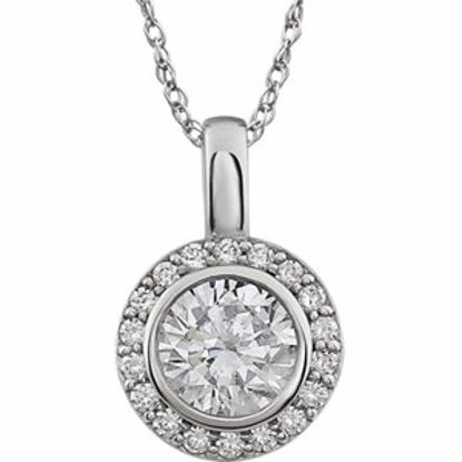 651641:100:P Sterling Silver Cubic Zirconia 18" Necklace