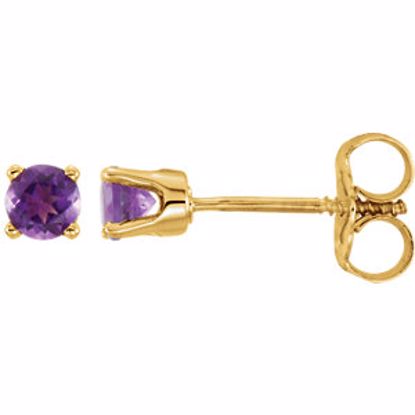 651643:70001:P 14kt Yellow Amethyst Youth Earrings