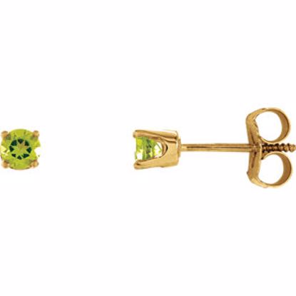 651643:70013:P 14kt Yellow Peridot Youth Earrings