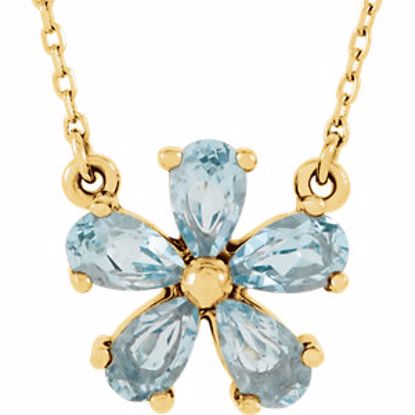 85943:70001:P 14kt Yellow Sky Blue Topaz 16" Necklace