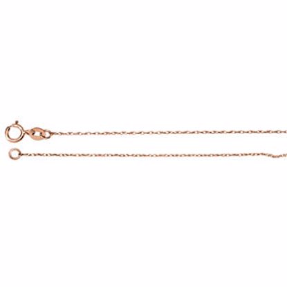 CH19:31985:P 14kt Rose .75mm Solid Rope 16" Chain
