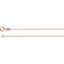 CH12:60030:P 14kt Rose 1mm Solid Rope 20" Carded Chain