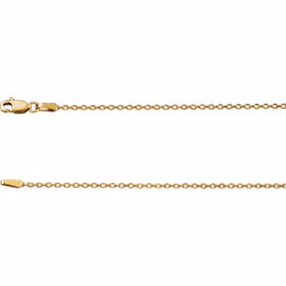 CH1020:1008:P 14kt Yellow 1.4mm Diamond-Cut Cable 20" Chain