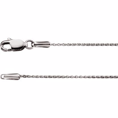 CH1021:1004:P 14kt White .9mm Wheat 24" Chain