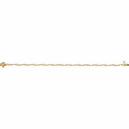 BRC657:60001:P 14kt Yellow 1 CTW Diamond Line Bracelet