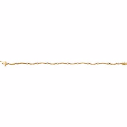 BRC658:60001:P 14kt Yellow .50 CTW Diamond Line Bracelet