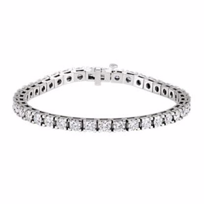 67416:60005:P 14kt White 9 3/4 CTW Diamond Line 7.25" Bracelet