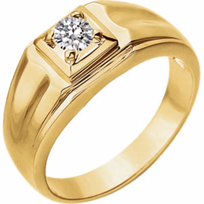 651621:60002:P 14kt Yellow 3/8 CTW Diamond Men's Ring