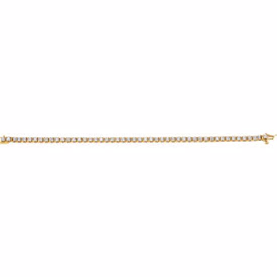 60870:309513:P 14kt Yellow 3 3/8 CTW Diamond Line Bracelet