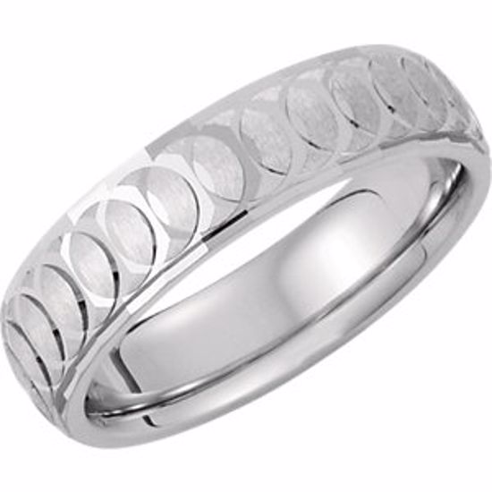 5640:1288001:P Sterling Silver 6mm Comfort-Fit Band Size 13.5