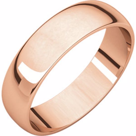 HRL9:1249910:P 10kt Rose 5mm Half Round Light Band