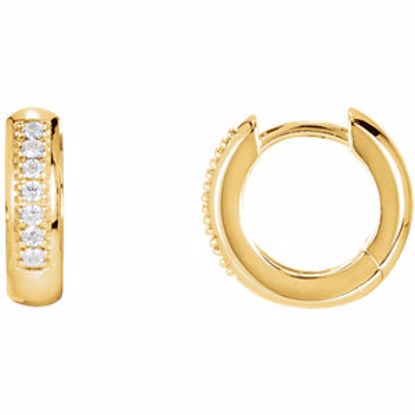 84888:60001:P 14kt Yellow 1/6 CTW Diamond Hoop Earrings