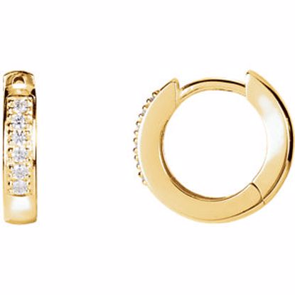 84889:60001:P 14kt Yellow 1/10 CTW Diamond Hoop Earrings