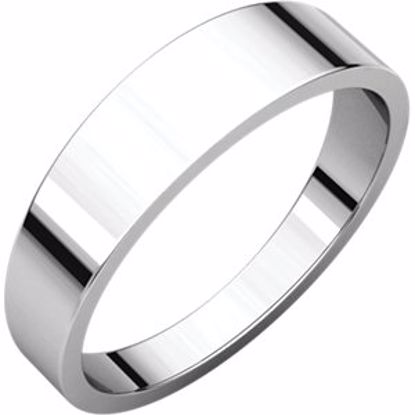 FT9.5:166642:P Sterling Silver 5mm Flat Tapered Band