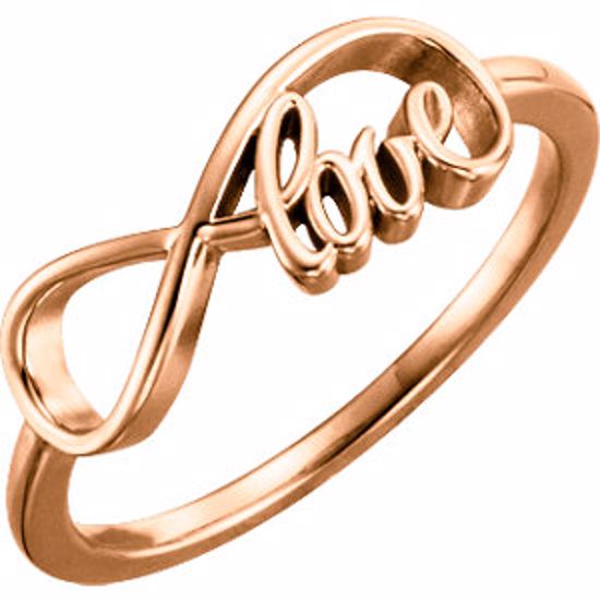 51380:103:P 14kt Rose Love Infinity Design Ring