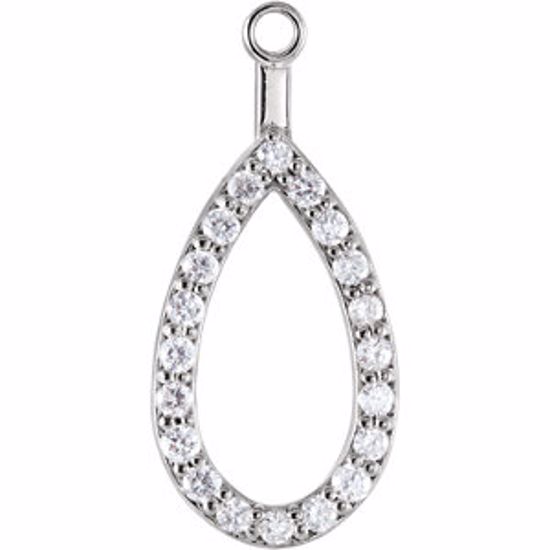 85847:60000:P 14kt White 1/5 CTW Diamond Earring Jackets