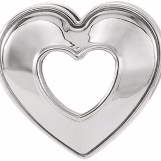 86097:104:P Continuum Sterling Silver 14x14mm Heart Pendant Slide