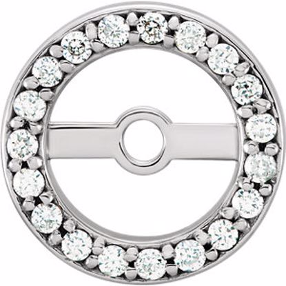 85848:60006:P 14kt White 5.15mm ID 1/8 CTW Diamond Earring Jackets 