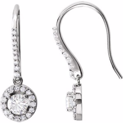 651147:60003:P 14kt White 1 CTW Diamond Earrings