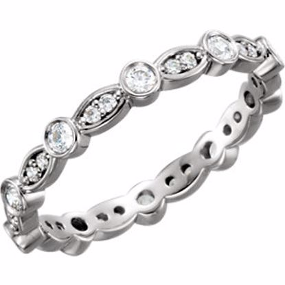 122373:602:P Platinum 1/2 CTW Diamond Eternity Band Size 7