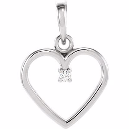 85895:6002:P Platinum .02 CTW Diamond Heart Pendant