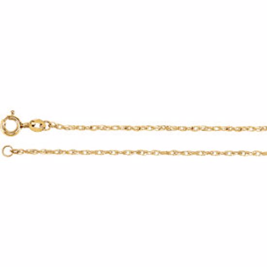 CH1027:1002:P Yellow Gold Filled 1.25mm Rope 16" Chain