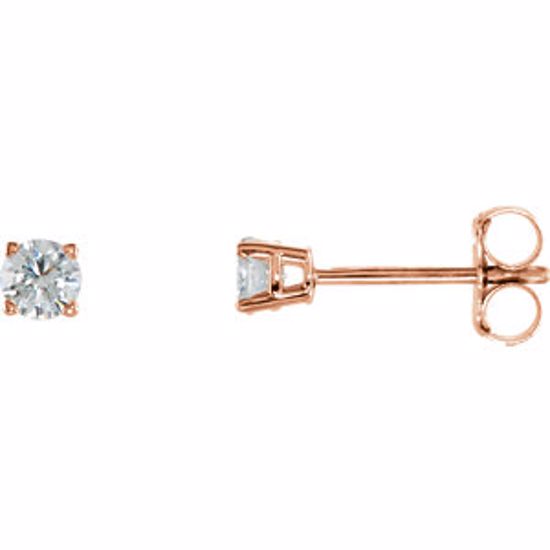 1874:60054:P 14kt Rose 1/4 CTW Diamond Earrings