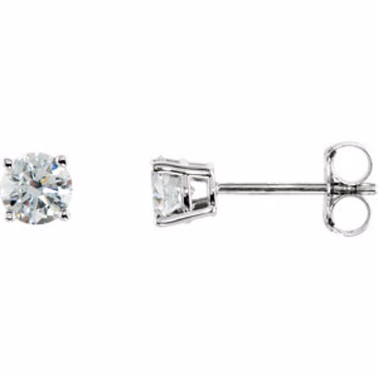 1874:60058:P 14kt White 1/2 CTW Diamond Earrings