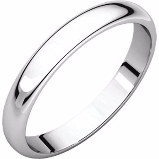 HRL8.5:660:P Sterling Silver 4mm Half Round Light Band