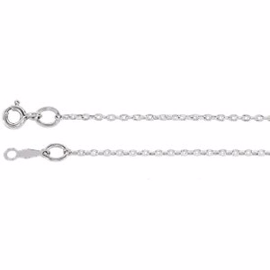 CH338:202:P Sterling Silver 1mm Cable 14" Chain
