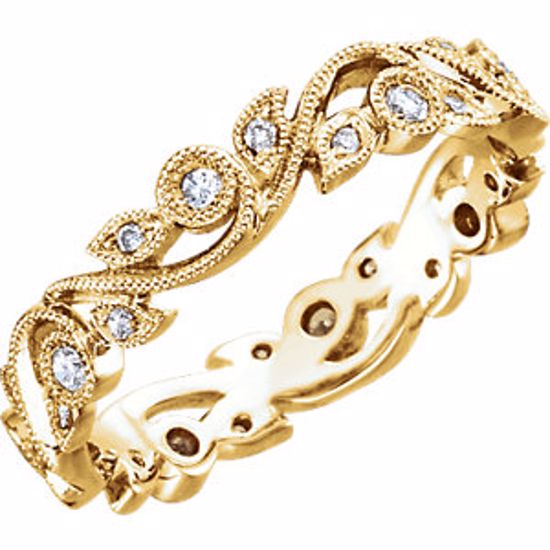 69816:6016:P 14kt Yellow 1/4 CTW Diamond Eternity Band Size 5