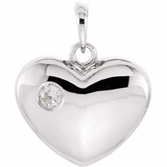 85894:6002:P Platinum 1/10 CTW Diamond Heart Pendant