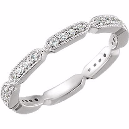 651706:100:P 14kt White 1/4CTW Diamond Eternity Band