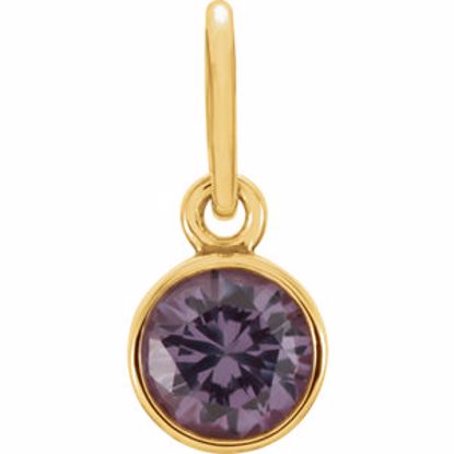 86179:116:P 14kt Yellow Imitation Alexandrite Birthstone Charm