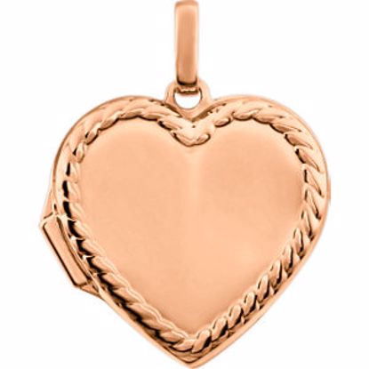 86189:1001:P 14kt Yellow Heart Rope Design Locket